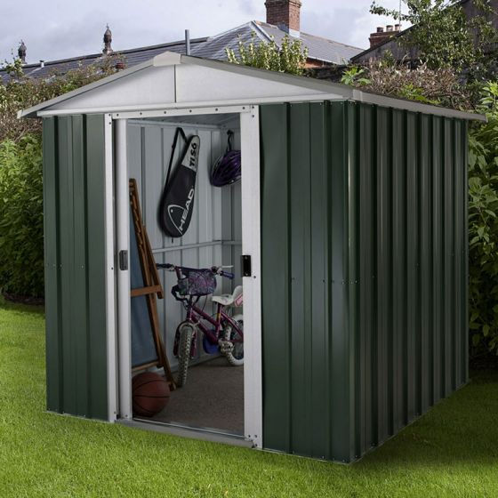 6x7 METAL GARDEN SHEDS FLOOR FRAME YARDMASTER SHED 6ft X 7ft APEX STEEL ...